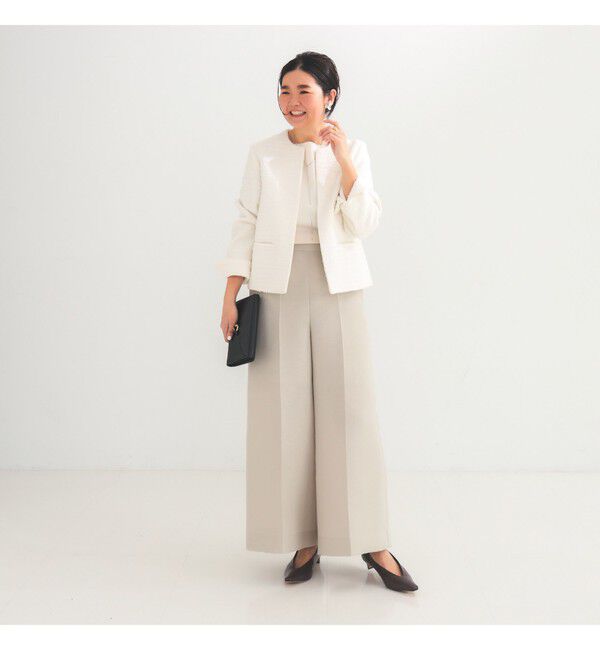 Demi-Luxe BEAMS 「ツイード クルーネック ジャケット＊」|ダッフルコート|