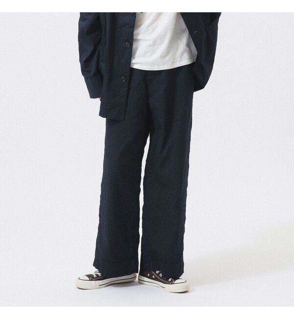 BEAMSBOY「リンクル パンツ」|チノ|NAVY
