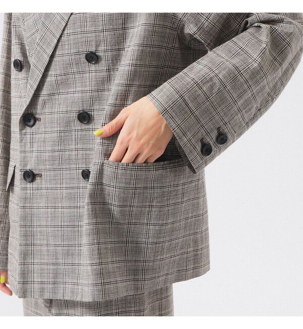 BEAMSBOY「チェック ダブル ジャケット」|テーラードジャケット|