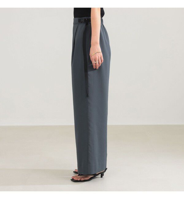 Demi-Luxe BEAMS 「AK+1 / シアー サイドベルト パンツ」|チノ|