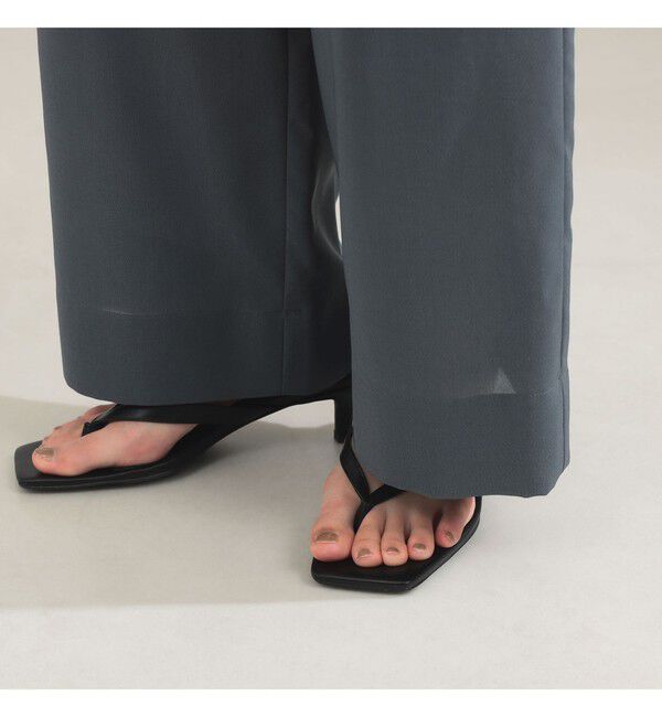 Demi-Luxe BEAMS 「AK+1 / シアー サイドベルト パンツ」|チノ|