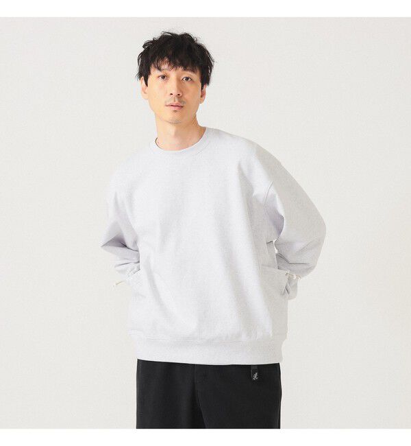BEAMS「サイドポケット クルーネック スウェット」|スウェット・ジャージ|ASH_GREY
