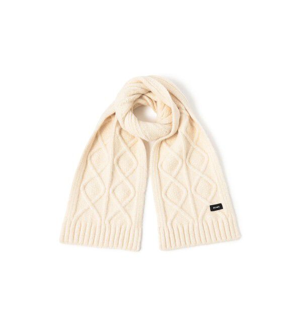 BEAMS「ケーブルニット マフラー」|マフラー|BEIGE