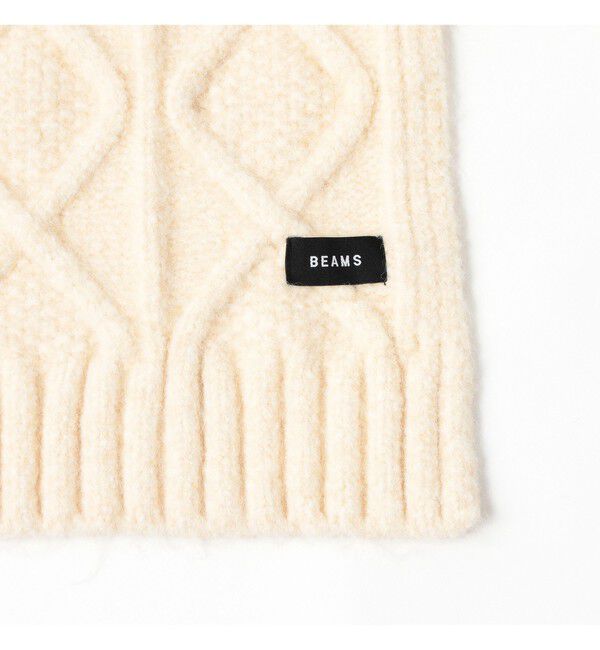 BEAMS「ケーブルニット マフラー」|マフラー|