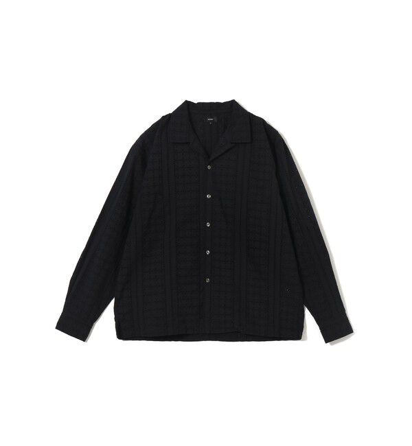 BEAMS「レース オープンカラーシャツ【リラックスフィット】」|シャツ・ブラウス|