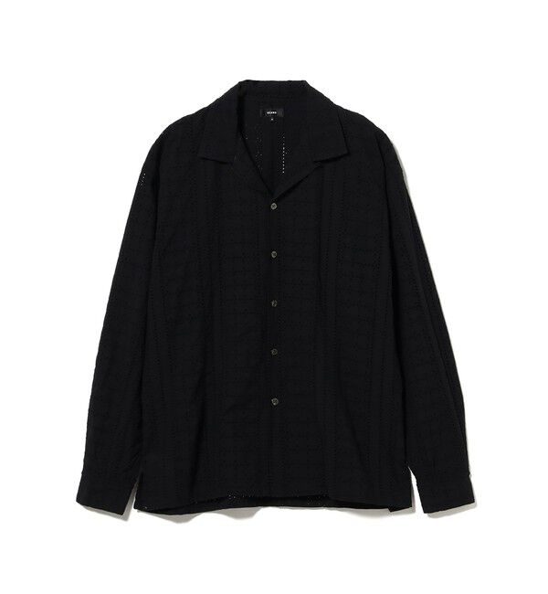 BEAMS「レース オープンカラーシャツ【リラックスフィット】」|シャツ・ブラウス|