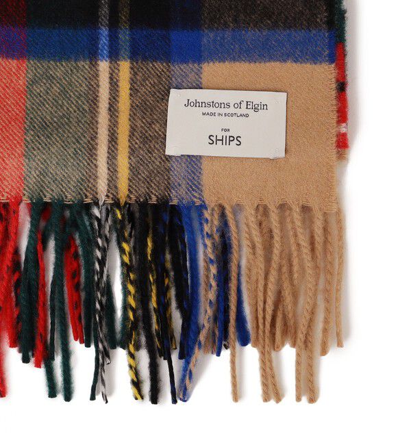 SHIPS for women「【SHIPS別注】JOHNSTONS:カシミヤチェックストール」|ストール|