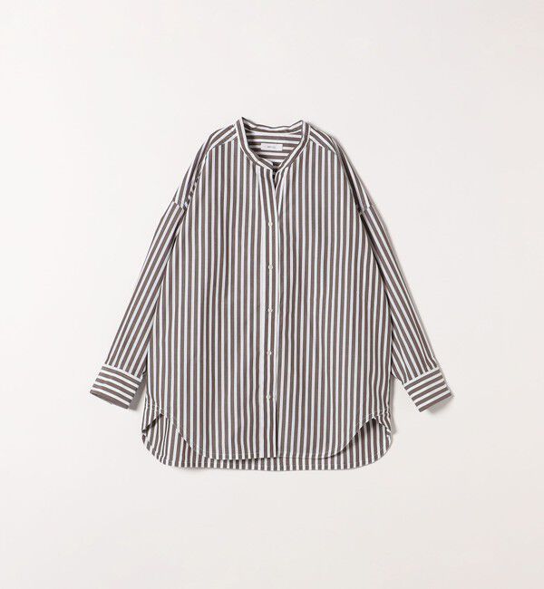 SHIPS any「SHIPS any:〈洗濯機可能〉REPREVE バンド カラー シャツ」|シャツ・ブラウス|