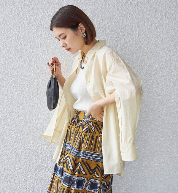 SHIPS for women「〈手洗い可能〉綿 ナイロン シアー オーバー シャツ ◇」|シャツ・ブラウス|