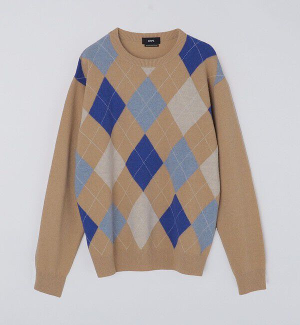 SHIPS「SHIPS: 12G イタリー ヤーン アーガイル クルーネック ニット プルオーバー」|ニット・セーター|