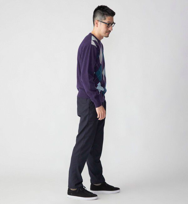 SHIPS「SHIPS: 12G イタリー ヤーン アーガイル クルーネック ニット プルオーバー」|ニット・セーター|