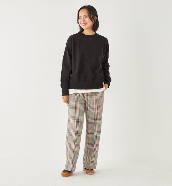 SHIPS Colors 「SHIPS Colors:〈洗濯機可能〉TR チェック タック ワイド パンツ」|スラックス|