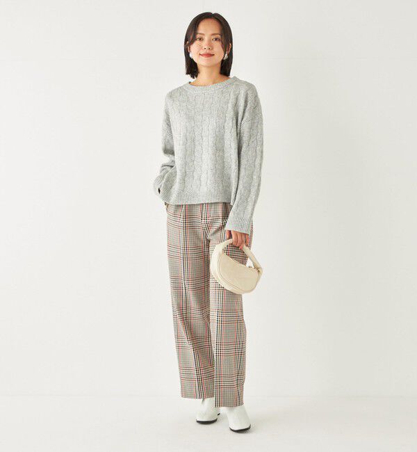 SHIPS Colors 「SHIPS Colors:〈洗濯機可能〉TR チェック タック ワイド パンツ」|スラックス|