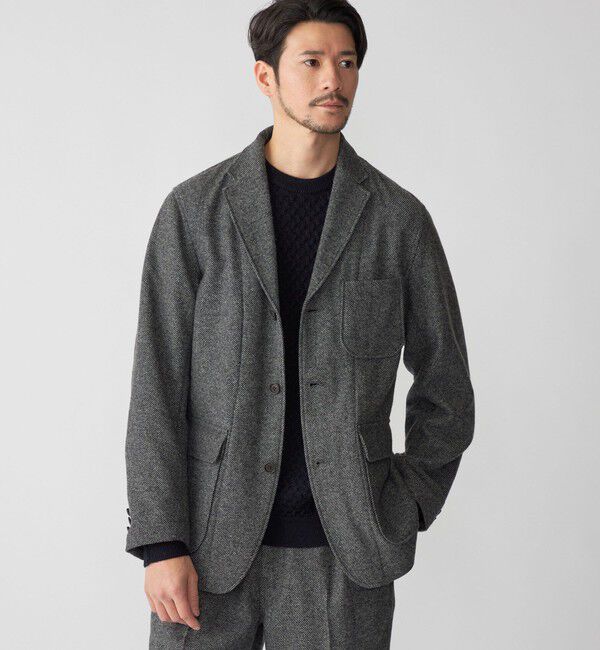 SHIPS「SHIPS: 〈セットアップ対応〉 ライトツイード スポーツ ジャケット」|テーラードジャケット|グレー