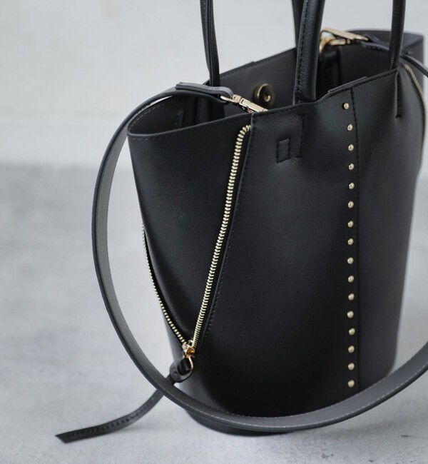 quaranciel「《一部追加予約》quaranciel: 2way スタッズ バケツ トート バッグ」|トートバッグ|