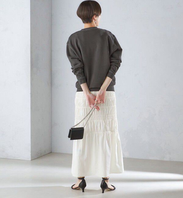 SHIPS for women「〈手洗い可能〉シャーリングギャザースカート 24SS ◇」|スカート|