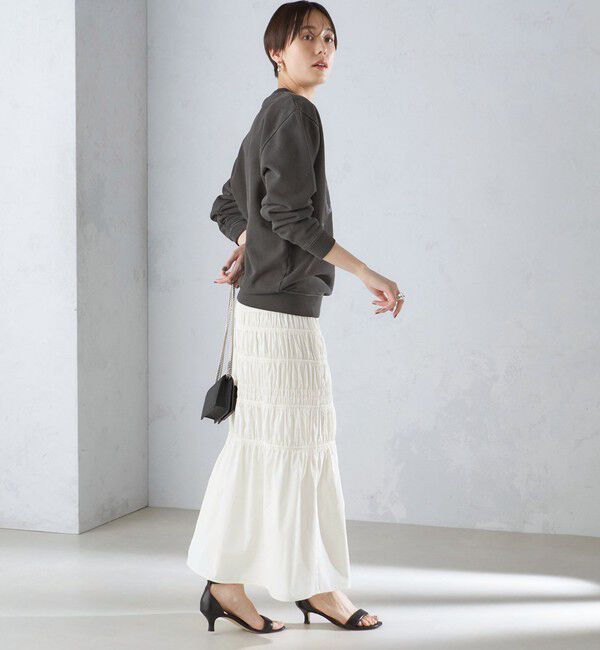 SHIPS for women「〈手洗い可能〉シャーリングギャザースカート 24SS ◇」|スカート|