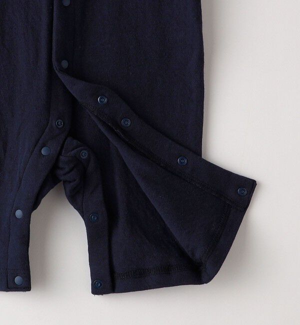 SHIPS KIDS「SHIPS KIDS:70～80cm / ロゴ 半袖 ロンパース」|ロンパース|