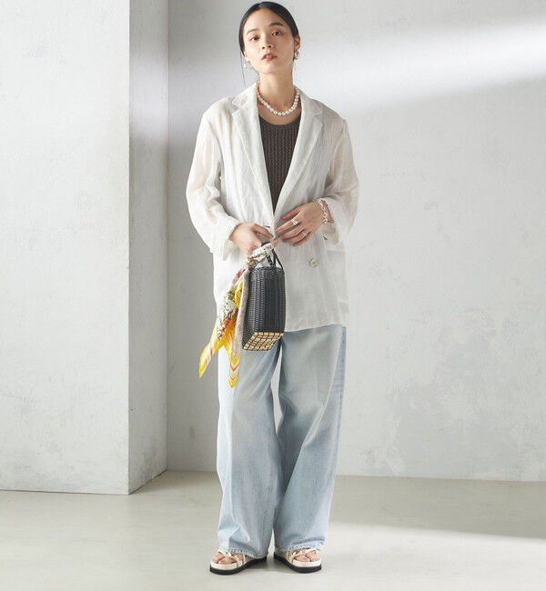 SHIPS for women「〈手洗い可能〉ラミー シアー ジャケット」|テーラードジャケット|