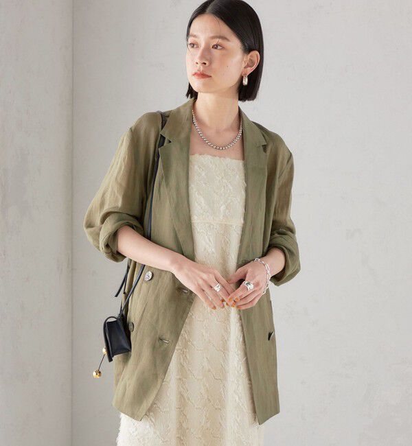 SHIPS for women「〈手洗い可能〉ラミー シアー ジャケット」|テーラードジャケット|