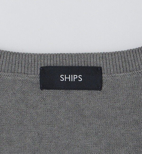 SHIPS「SHIPS: 〈手洗い可能〉12ゲージ コットン Vネック ニット ベスト」|ベスト・ジレ|