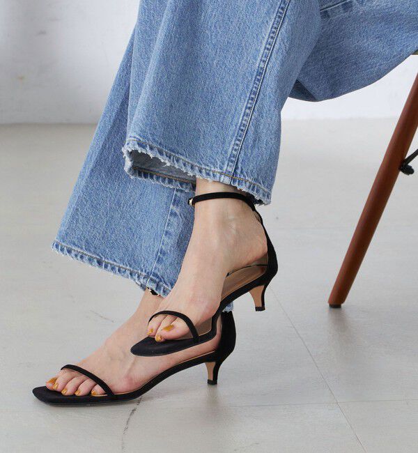 SHIPS for women「carnaris:バー ストラップ サンダル」|サンダル|ブラック