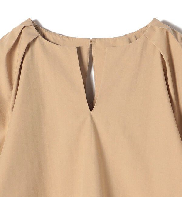 SHIPS for women「〈手洗い可能〉ランタン スリーブ キーネック ブラウス」|シャツ・ブラウス|