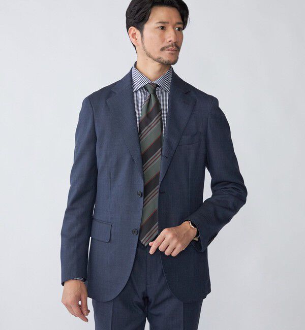 SHIPS「SHIPS:〈FUNCTION/洗濯機可能〉ウォッシャブル バーズアイ ジャケット(セットアップ対応)」|テーラードジャケット|