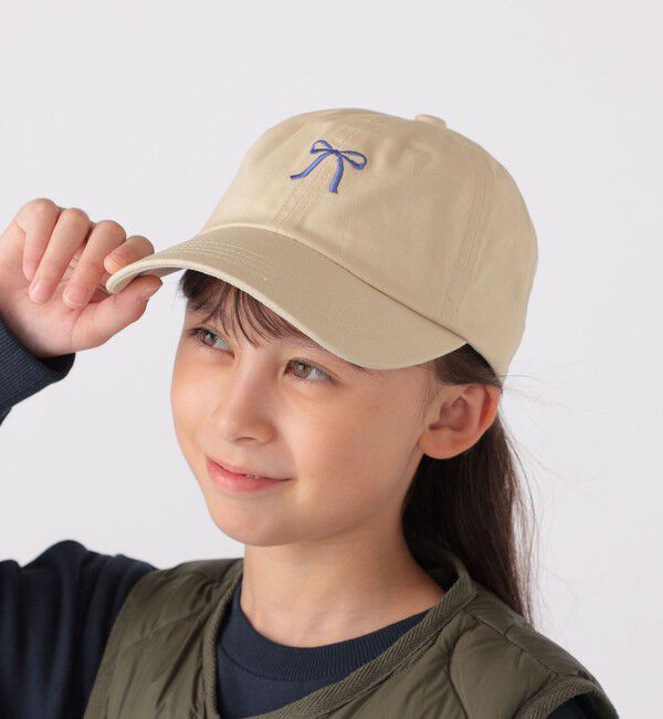 SHIPS KIDS「SHIPS KIDS:リボン モチーフ キャップ」|キャップ・キャスケット|