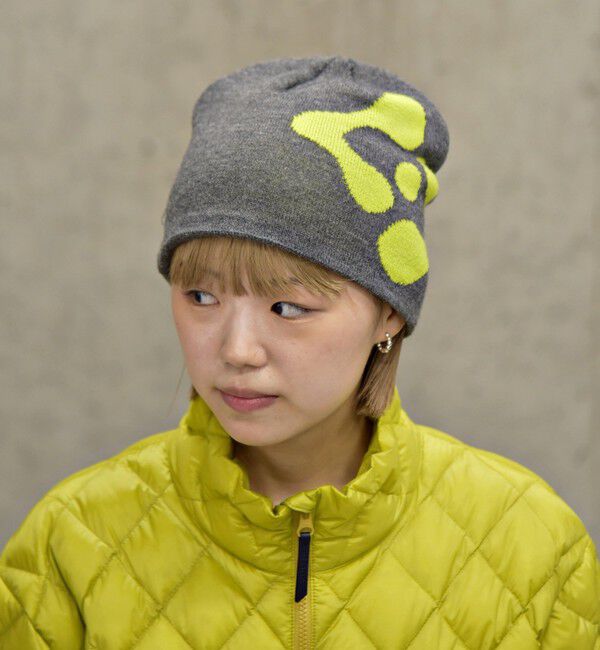 SHIPS「City Ambient Products:〈手洗い可能〉ロゴ ビーニー ニット帽」|ニット帽|チャコールグレー