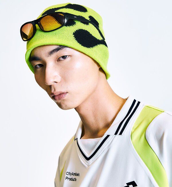 SHIPS「City Ambient Products:〈手洗い可能〉ロゴ ビーニー ニット帽」|ニット帽|