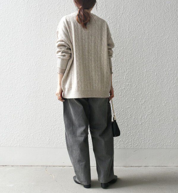 SHIPS any「【WEB限定】SHIPS any:〈手洗い可能〉ヤク ケーブル クルーネック ニット カーディガン 2」|カーディガン|