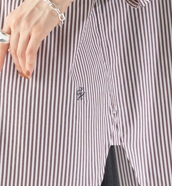 SHIPS for women「〈洗濯機可能〉ピン オックス 刺繍 シャツ」|シャツ・ブラウス|