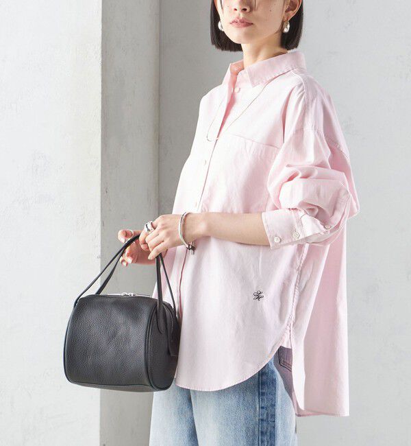 SHIPS for women「〈洗濯機可能〉ピン オックス 刺繍 シャツ」|シャツ・ブラウス|ピンク