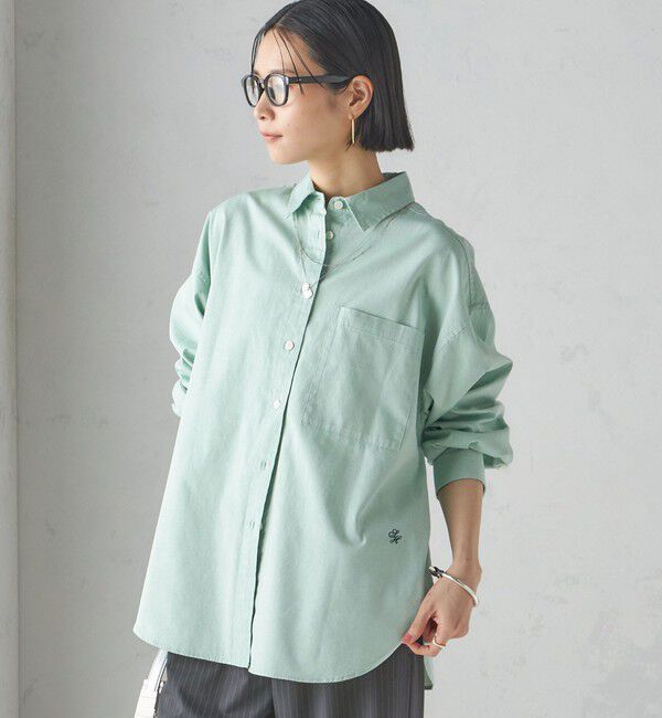 SHIPS for women「〈洗濯機可能〉ピン オックス 刺繍 シャツ」|シャツ・ブラウス|