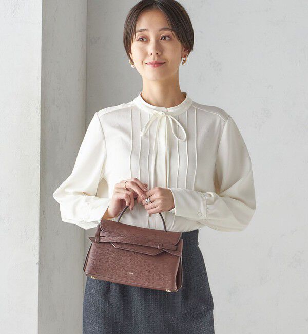 SHIPS for women「〈手洗い可能〉ハンマー サテン ピンタック ブラウス」|シャツ・ブラウス|