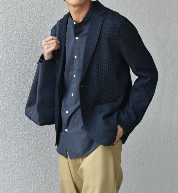 SHIPS any「SHIPS any:〈洗濯機可能〉TEXBRID(R) ワッフル ニッティング ジャケット◇」|テーラードジャケット|