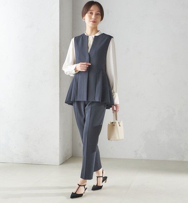 SHIPS for women「ダブル クロス ジレ （セレモニー対応可）」|ベスト・ジレ|