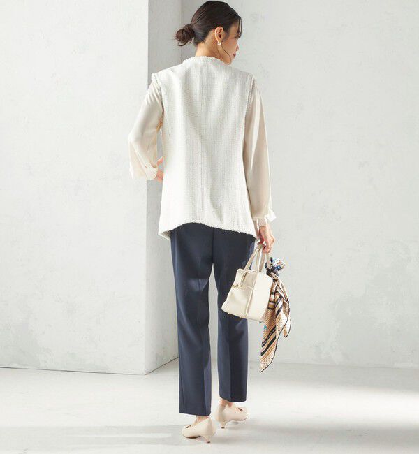 SHIPS for women「〈手洗い可能〉ダブル クロス パンツ（セレモニー対応可）」|スラックス|