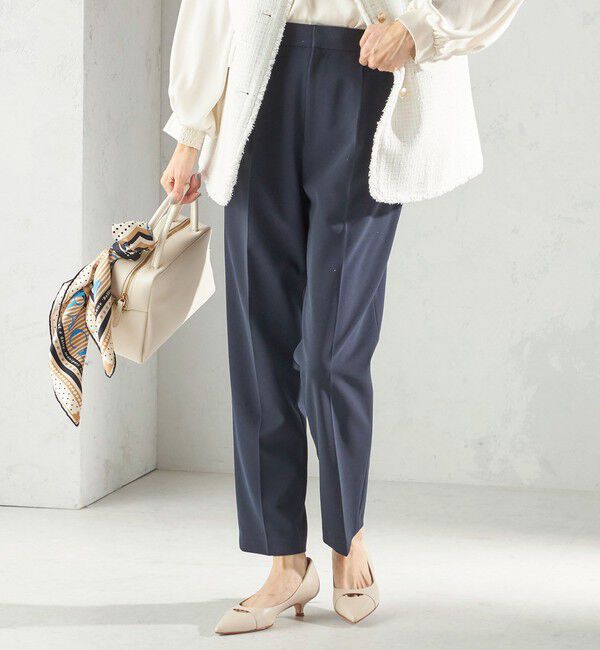 SHIPS for women「〈手洗い可能〉ダブル クロス パンツ（セレモニー対応可）」|スラックス|