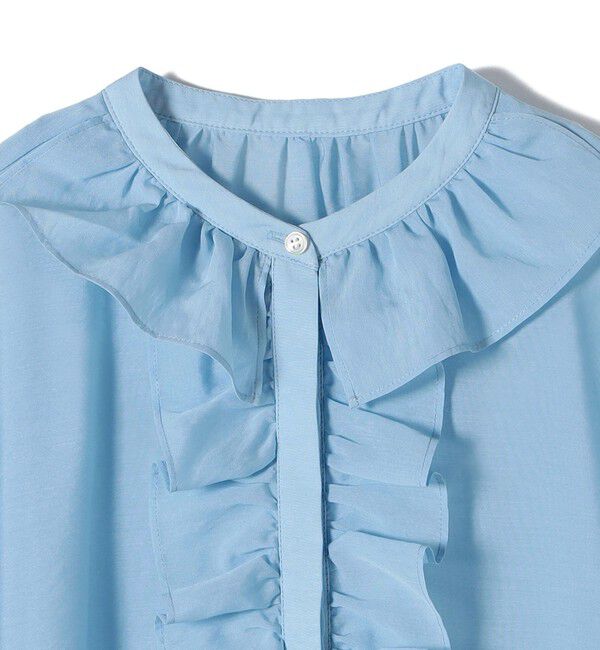 SHIPS for women「〈手洗い可能〉エアリー フロント フリル デザイン ブラウス」|シャツ・ブラウス|