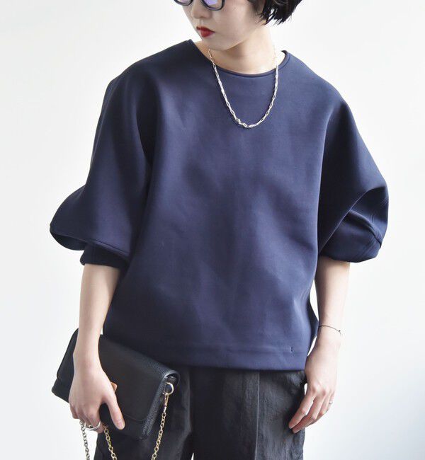 quaranciel「quaranciel:〈洗濯機可能〉ポンチ バックジップ ドルマン プルオーバー」|スウェット・ジャージ|