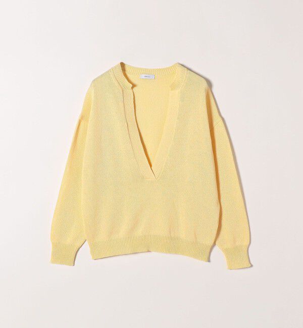 SHIPS any「SHIPS any:〈手洗い可能〉バルキー シアー Vネック ニット プルオーバー」|ニット・セーター|