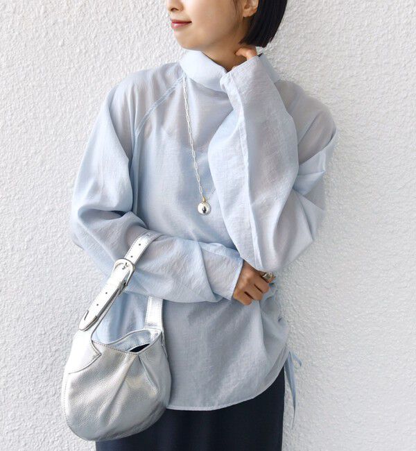SHIPS for women「【WEB限定】〈洗濯機可能〉シアー ハイネック 2WAY ブラウス」|シャツ・ブラウス|