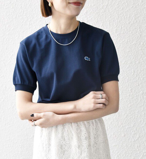 SHIPS any「《一部追加予約》【SHIPS any別注】LACOSTE:〈洗濯機可能〉PIQUE クルーネック Tシャツ 26SS」|Tシャツ・カットソー|