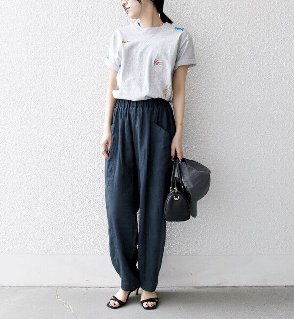 SHIPS any「SHIPS any:〈洗濯機可能〉リネン ミックス コクーン イージー パンツ」|その他|