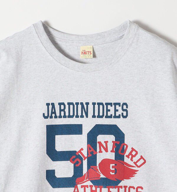 SHIPS any「【SHIPS any別注】THE KNiTS:〈洗濯機可能〉ラウンドヘム プリント ショート TEE」|Tシャツ・カットソー|