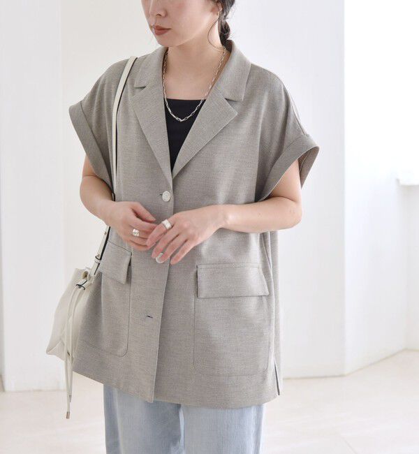 quaranciel「quaranciel: ウーステッド フレンチスリーブ テーラード ジレ ジャケット」|その他|