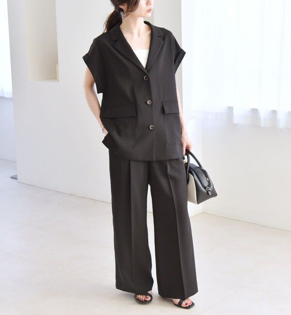 quaranciel「quaranciel: ウーステッド フレンチスリーブ テーラード ジレ ジャケット」|その他|