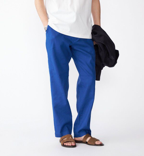 SHIPS「SHIPS: フレックスリネン イージー パンツ」|その他|ブルー